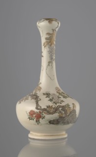 Vase, Yabu Meizan 1853–1934, c. 1900 Meiji 33, Osaka, Japan. Onion-shaped vase on a low ring foot