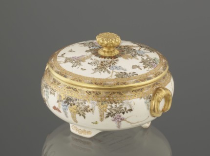 Small box with a lid, Kinkôzan, Sôbei VII 1867–1927 author, Kinkôzan workshop, Japanese art,