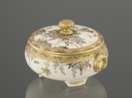 Small box with a lid, Kinkôzan, Sôbei VII 1867–1927 maker, Kinkôzan workshop, Japanese, Meiji