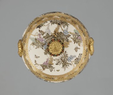 Small box with a lid, Kinkôzan, Sôbei VII 1867–1927 author, Kinkôzan workshop, Japanese, Meiji