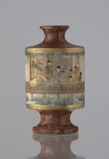 Vase, Kinkôzan, Sôbei VII 1867–1927 maker, Kinkôzan workshop. Genre scenes, Japanese art, ceramics,