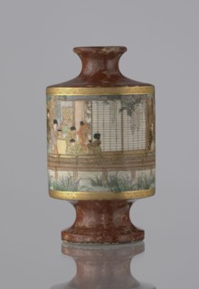 Vase, Kinkôzan Sôbei VII 1867–1927 maker, Kinkôzan workshop; ; genre scenes; Japanese art;