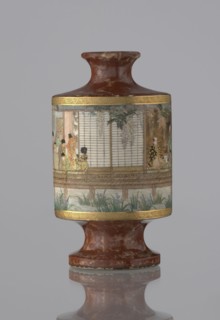 Vase, Kinkôzan Sôbei VII 1867–1927 maker, Kinkôzan workshop co-creator. Genre scenes; Japanese art;