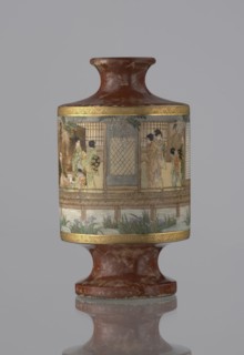 Vase, Kinkôzan, Sôbei VII 1867-1927 maker, Kinkôzan workshop. Genre scenes; Japanese art; ceramics;
