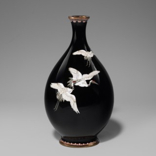 Vase, cloisonné enamel, Meiji period 19th/20th century, 1868–1912, attributed to Nagoya, Japan.