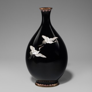 Vase, cloisonné enamel, Meiji period 1868–1912, 19th/20th century. Nagoya, Japan. Vessel with a