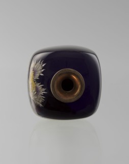 Vase, cloisonné enamel yusen technique; poppy motif; Meiji period, ca. 1900; Japan, Nagoya. Angular