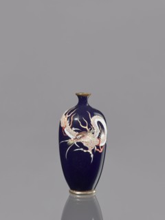 Vase;, Japanese Meiji period 1868–1912, late 19th–early 20th century. Cloisonné enamel on metal
