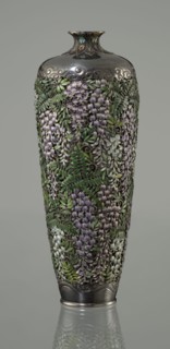 Vase by Hiratsuka Mohei 1836-?, ca. 1880–1890 Meiji period, Japan. Slender ovoid, double-walled