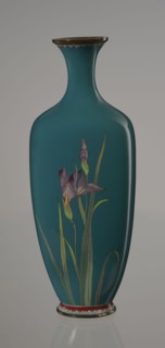 Vase, gift, repossession Krakow — Japanese, Meiji period ca. 1900. Ovoid cloisonné enamel vase one
