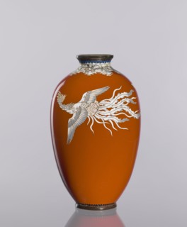 Vase, ; Japanese, ca. 1910–1920 Meiji/Taisho periods; cloisonné enamel vessel, height 12.8 cm,