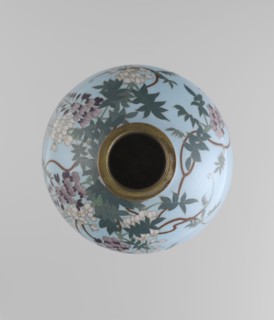 Vase, Gonda Hirosuke 1865–1937 author, Japanese, Meiji 1868–1912. Small spherical cloisonné enamel