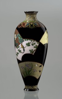Vase by Namikawa Yasuyuki 1845–1927, ca. 1890–1905 Meiji period. Small, slender cloisonné enamel