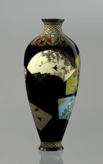 Vase by Namikawa Yasuyuki 1845–1927, ca. 1890–1905 Meiji period, 1868–1912, Kyoto, Japan. Small,