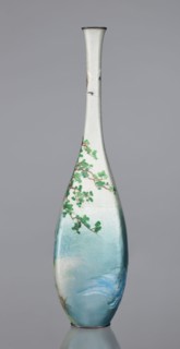 Vase by Kawaguchi Bunzaemon 1860–post 1910, cloisonné enamel, Meiji period, late 19th century.