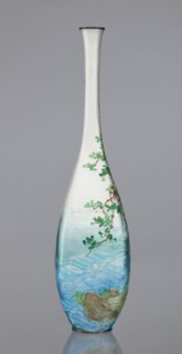 Vase by Kawaguchi Bunzaemon 1860–post 1910, maker craftsman. Cloisonné enamel vase, Meiji period,