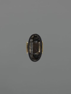 Sword hilt ferrule kashira, Nara; maker: Toshinaga 1667–1736. Katana hilt component with gilded