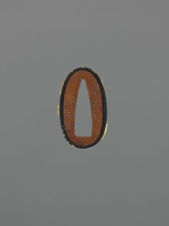 Metal collar ending a sword hilt fuchi, Nara, Toshinaga 1667–1736 author, Nara school, geese,