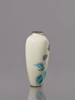 Vase, Flowers iconography. Japanese, Taisho period ca. 1912–1926. Cloisonné enamel. Nagoya, Japan.
