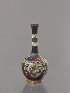 Vase, Japanese, Meiji period 1868–1912, ca. 1900. Cloisonné enamel vessel decorated with birds,