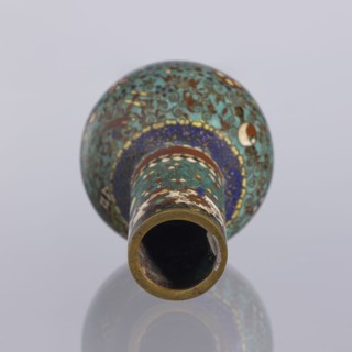 Vase, cloisonné enamel; Meiji period, ca. 1880; Japan, Nagoya. Vase with a spherical belly and a
