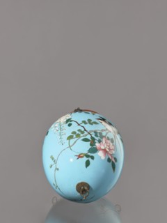 Vase, Japanese, Meiji–Taisho period ca. 1910–1920, cloisonné enamel, kachôga bird-and-flower motif
