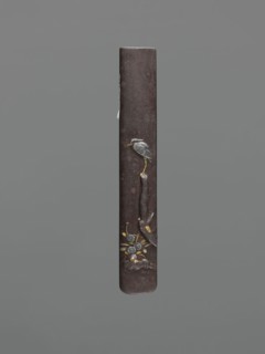Knife handle kozuka, ; motif: herons; Japanese, Edo period 1603–1868, 18th century;