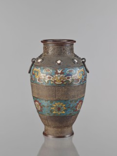 Vase, Chinese, Qing 1644–1911, 18th century, porcelain vessel decorated with lotuses, plant motifs,