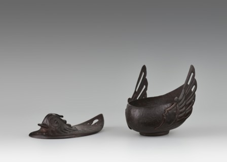 Duck incense burner, Chinese, Qing dynasty 1644–1911, 19th century. Bronze vessel in the form of a