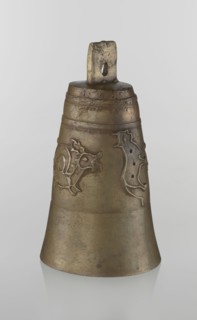 Bell, Islamic art, Persian, Qajar dynasty 1785–1925, figurative motifs: animals, lions, camels,