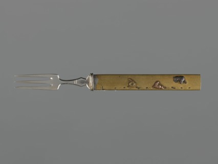 Fork with knife handle kozuka, maker, kozuka, 18th century Edo period, 1603–1868, Japan. Materials: