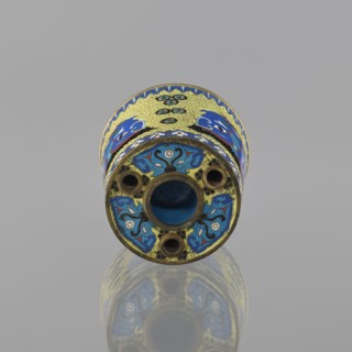Sawdust container, cloisonné enamel vessel, 19th century China Qing dynasty, height 8.5 cm,