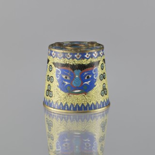 Sawdust container, gift; Chinese, Qing dynasty 1644–1911; cloisonné enamel; 19th century. Vessel