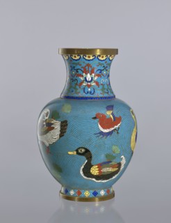 Vase, : Paderewski, Ignacy Jan 1860–1941. Chinese art; Chinese; Qing dynasty 1644–1911. Cloisonné