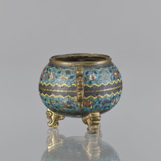 Ding incense burner, Paderewski, Ignacy Jan 1860–1941, Chinese, Qing dynasty 1644–1911, cloisonné