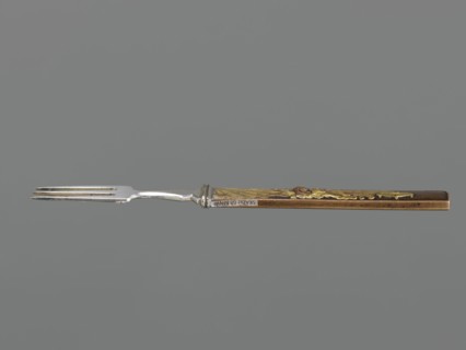 Fork with knife handle kozuka, Japanese, Edo period 1603–1868, 18th century; material: metal;