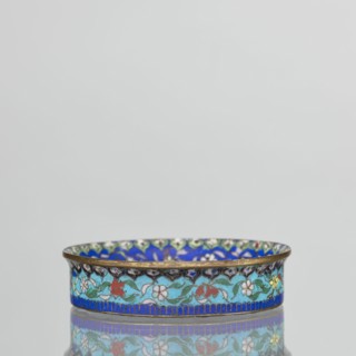Bowl, 19th century, China. Cloisonné enamel decorative vessel, height 2.3 cm, diameter 9.4 cm.