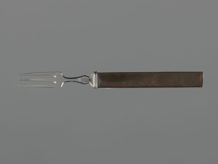 Fork with knife handle kozuka, Japanese, Edo period 1603–1868, 18th century; katana kozuka knife