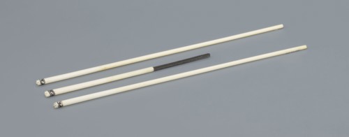 Travel cutlery set in case; Chinese, Qing dynasty 1644–1911, 19th century. Consists of: a knife