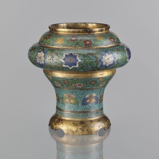 Vessel, Japanese, Meiji period 1868–1912, 19th century. Materials/technique: champlevé enamel.