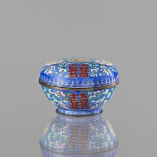 Incense burner - bowl with a lid, Chinese, Qing dynasty 1644–1911, 18th/19th century. Painted