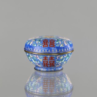 Incense burner - bowl with a lid, Chinese art, Chinese, Qing 1644–1911 style, bats iconography,