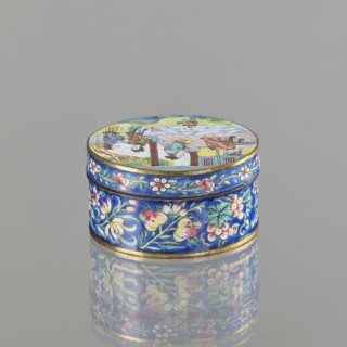 Box with a lid; creator, painted enamel; Qing dynasty 1644–1911; 19th century; Chinese and
