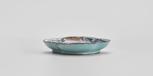 Plate, Chinese, painted enamel, Qing 1644–1911, 18th century, China; genre scenes; vessel; height 1