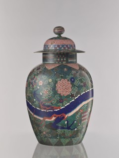 Vase with cover, Japanese, ca. 1860–1870 Edo/Meiji period, cloisonné enamel, Nagoya, Japan; vessel