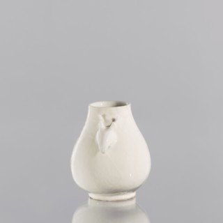 Vase, Chinese, porcelain blanc de Chine, decorative vessel, Qing 1644–1911, 2nd quarter of the 17th