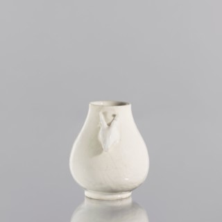 Vase, purchase provenance; Chinese; porcelain blanc de Chine decorative vessel; ceramics; Qing