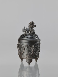 Censer with cover, Chinese, Qing dynasty 1644–1911, 18th century. Material/Type: ritual/ceremonial