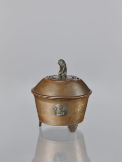 Censer with cover, Qing 1644–1911, Chinese, 19th century. Censer with two handles in the shape of