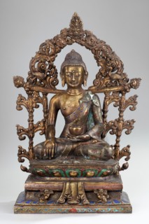 Shakyamuni Buddha, unknown sculptor; 18th century, China; Sino-Tibetan style Tibetan Buddhist
